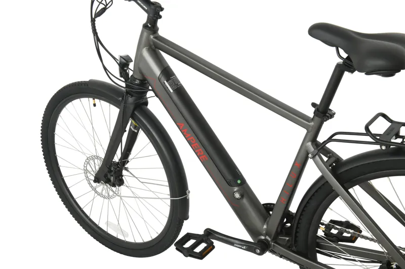 Ampere Hilux Crossbar 700c Wheel Electric Bike Grey-4